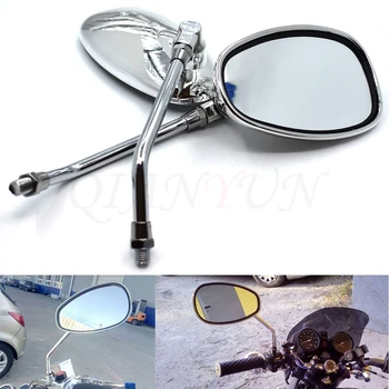 

Universal motorcycle rearview mirror 10mm oval street car rearview mirror For Kawasaki ZX7R ZX1100 ZRX1100 ZZR1200 ZG1000