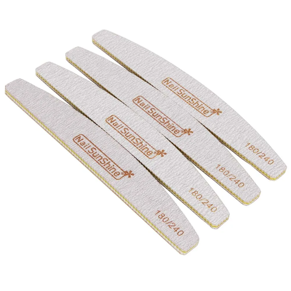 6Pcs Nail File Buffer Block 180/240 Sandpaper Professional Acrylic Nail Art Buffing Manicure Pedicure Art Tools DIY Nails Rasp