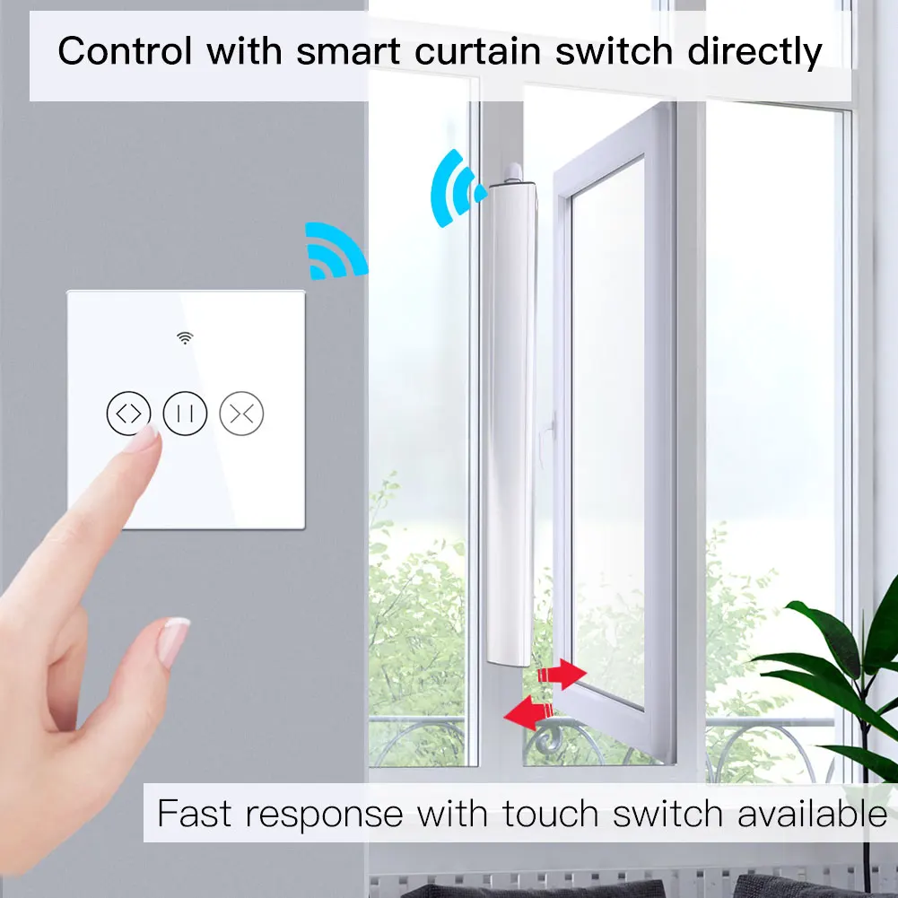 New Electric Chain Window Opener 4 Wires Motor Stainless Steel Chain Type with Tuya WiFi Curtain Blinds Switch Wall-mounted
