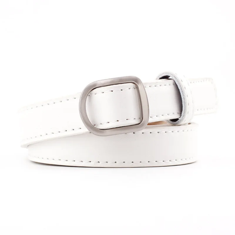Ceinture Femme ремни для женщин модный декоративный ремень дикая без отверстия гладкая Пряжка неправильный ремень женский тренд - Цвет: white