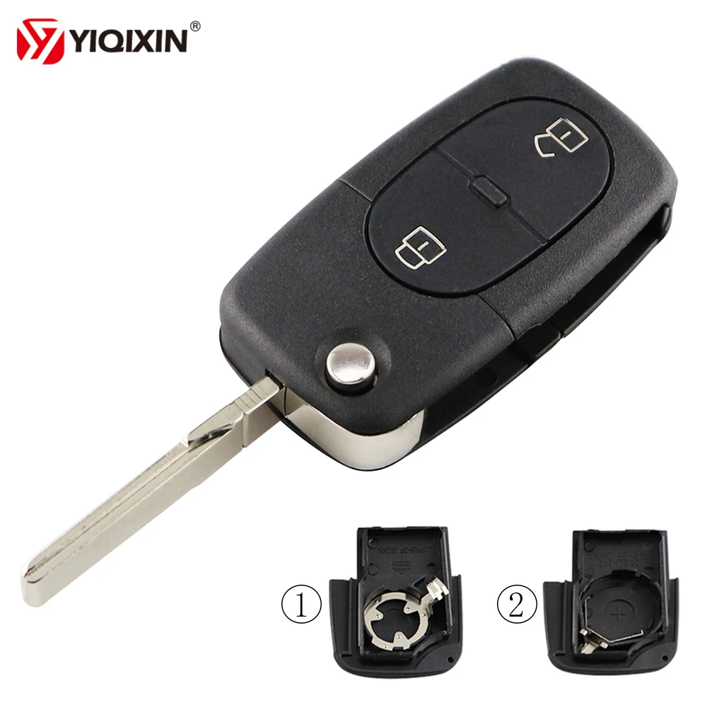 YIQIXIN 2 кнопки дистанционного автомобильного ключа оболочка Брелок чехол для Audi TT