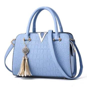 

New Style One-Shoulder WOMEN'S Bag Fashion Pu WOMEN'S Bag Crocodile WOMEN'S Handbag boston scain issyle bag for lady and women