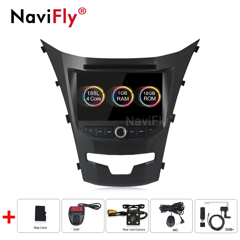 DSP Android 9,1 Автомобильный dvd радио плеер Мультимедиа gps навигация для SsangYong Korando Actyon Wifi 4G DVR - Цвет: 9.1 1G Camera DAB