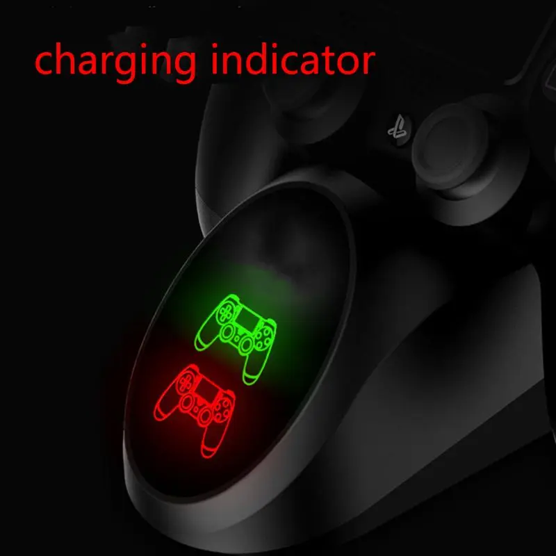 Двойной USB зарядная док-станция с светодиодный светильник для PS4/PS4 тонкий/PS4 профессиональные для ручек PXPE