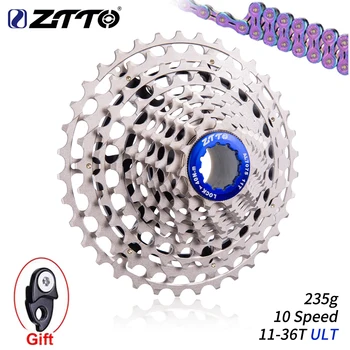 

ZTTO 10 Speed 11-36T Ultimate Bicycle Cassette ULT 10s Steel MTB Freewheel CNC for MTB Gravel Bike Compatible XX X0 M980 M780