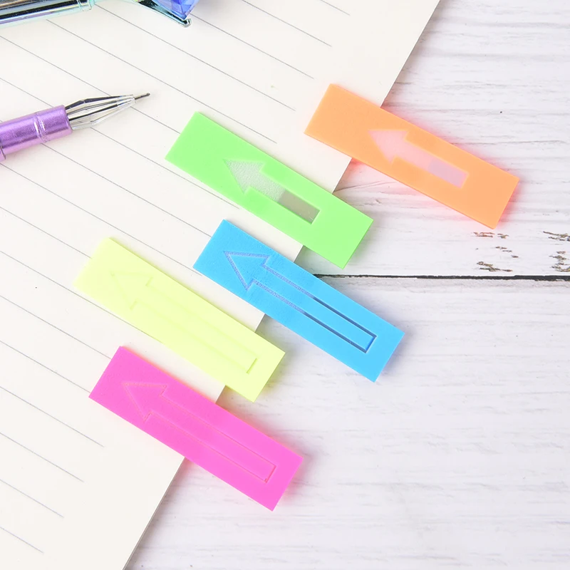 

Fluorescent Clear Sticker Memo Flags Bookmark Index Pad Tab Sticky Notes 75*80mm