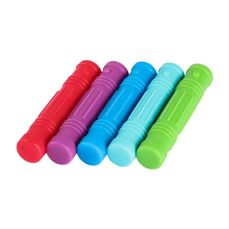 Teething toys 1PCS silicone brick pen topper chewable pencil toppers baby teethers kids sensory toy food grade silicone beads gifts