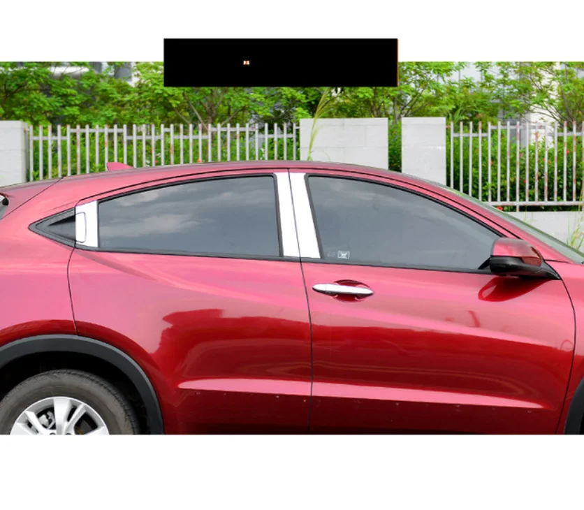 Нержавеющая сталь окна автомобиля планки для honda hrv honda vezel - Цвет: 8 pcs trims
