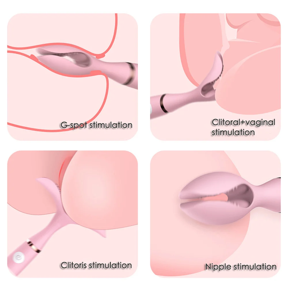 Adult Female Toysilicone Clitoris Clip Vibrator G Point Clips Wave Clips Sexy Vibrator Adult Products Breast Massage Masturbatio