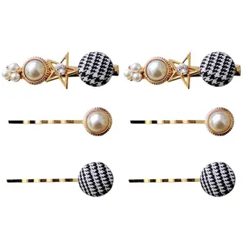 

6Pcs Alloy Hair Clip Imitation Pearl Hair Clips Pearl Hairpins Wedding Party Headdress