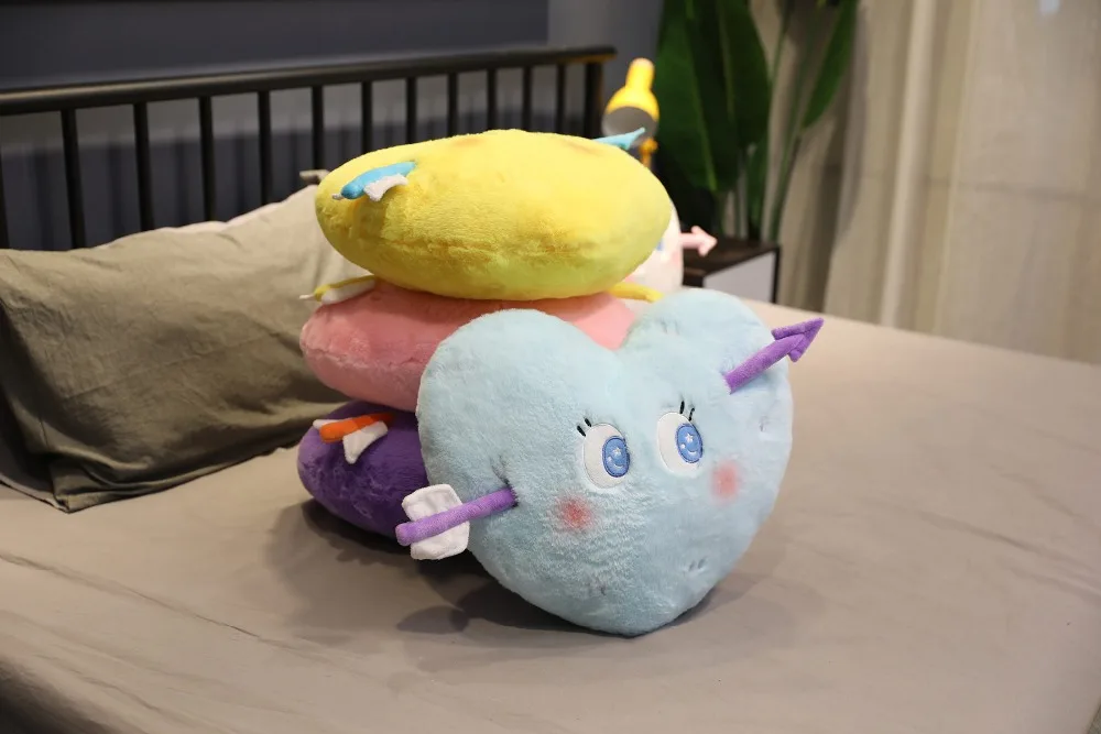 Милая Стрела Купидона Сердце Форма плюшевая подушка Kawaii подушка с выражением лица забавная мягкая игрушка Дети девочка подарки