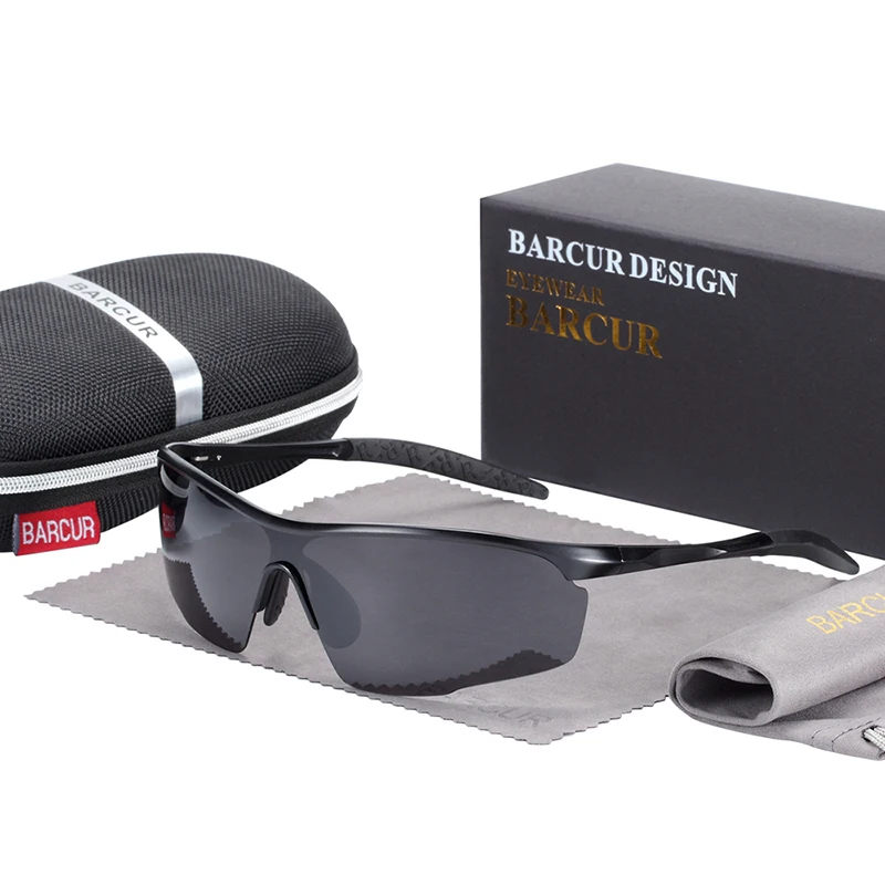 BARCUR Aluminum Frame Sunglasses Polarized Anti-Reflective Men