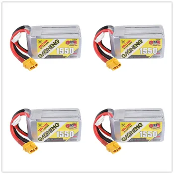 

Original 1/4 PCS Gaoneng GNB 14.8V 1550mAh 100C 4S Lipo Battery XT60U-F Plug For TransTEC Laser Lite FPV Frame Racing Drone