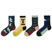 New Arrivals Crew Socks Stylish Custom Cotton Socks Wholesale Unisex Painting Socks