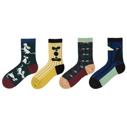 New Arrivals Crew Socks Stylish Custom Cotton Socks Wholesale Unisex Painting Socks