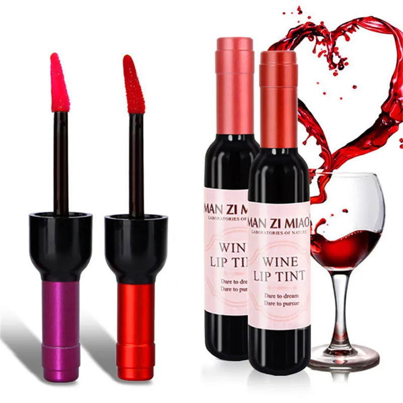 

Wine Bottle Shape 6 Color Waterproof Liquid Lipstick Moisturizer Long-lasting Lip Gloss Cosmetic Beauty Makeup Lips Liner