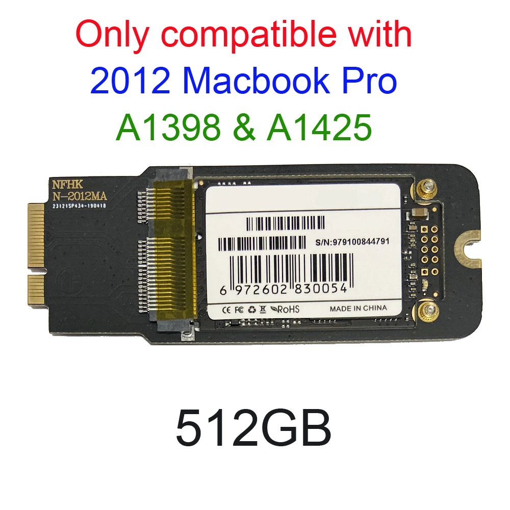 Новый твердотельный диск 512 ГБ SSD для 2012 Macbook Pro Retina 13 3 дюйма A1425 15 4 A1398 MC975 iMac A1418 A1429