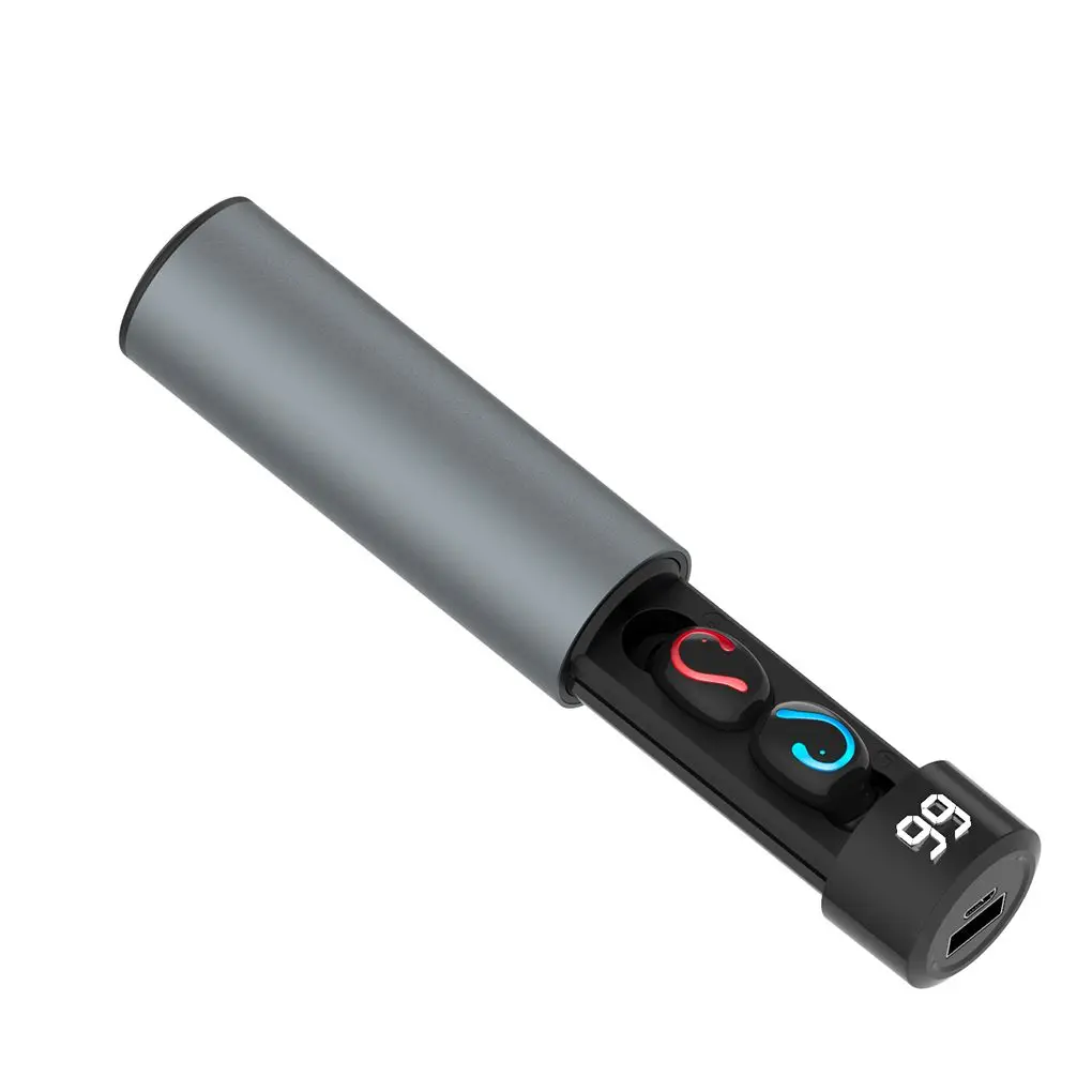 Bluetooth наушники цифровой индикатор напржения аккумулятора беспроводной в ухо Тип гарнитура банк питания наушники