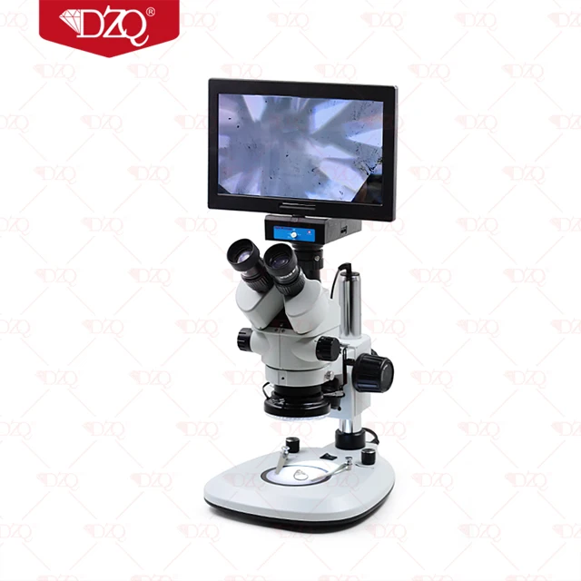 

New in zoom ratio 7-45X with double lights and monitor with camera of high pixel trinocular microscope