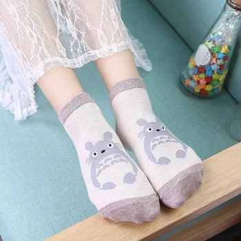 

Jeseca Japanese Kawaii Cartoon Cute Print Women's Socks Harajuku Vintage Streetwear Short Sock for Women Christmas Sock Gifts