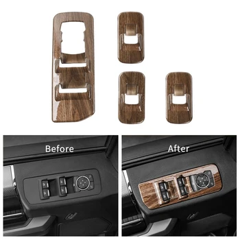 

Car Window Lift Switch Panel Decoration Frame Cover Trim for 2015 2016 2017 2018 Ford F150 Accessories