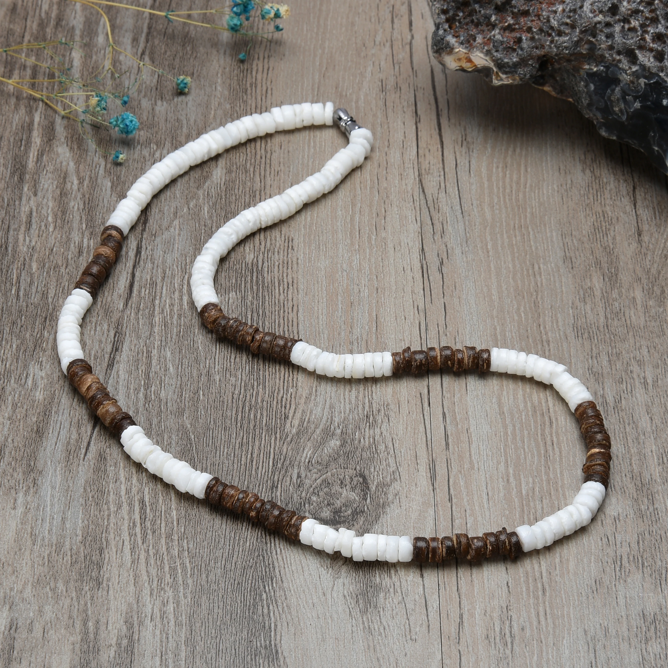 Necklace Men's Accessories Trends 2021 2021 White Bohemian - Main Image