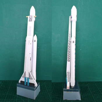

30cm 1:300 SpaceX Falcon Heavy-duty Rocket 3D Paper Model Puzzle Student Hand Class DIY Space Papermodel Origami Toy