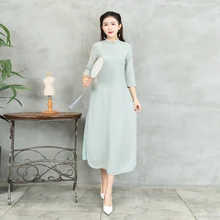 Вьетнам Aodai традиционная одежда ретро Китайский стиль женское платье Ao Dai модифицированное платье cheongsam Cheong sam Азия одежда