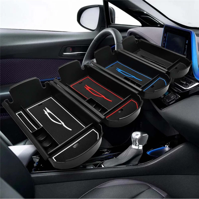 ユニバーサルセントラルアームレスト収納ボックス カーアクセサリー カップホルダー 灰皿 改造 車のステッカー Aliexpress