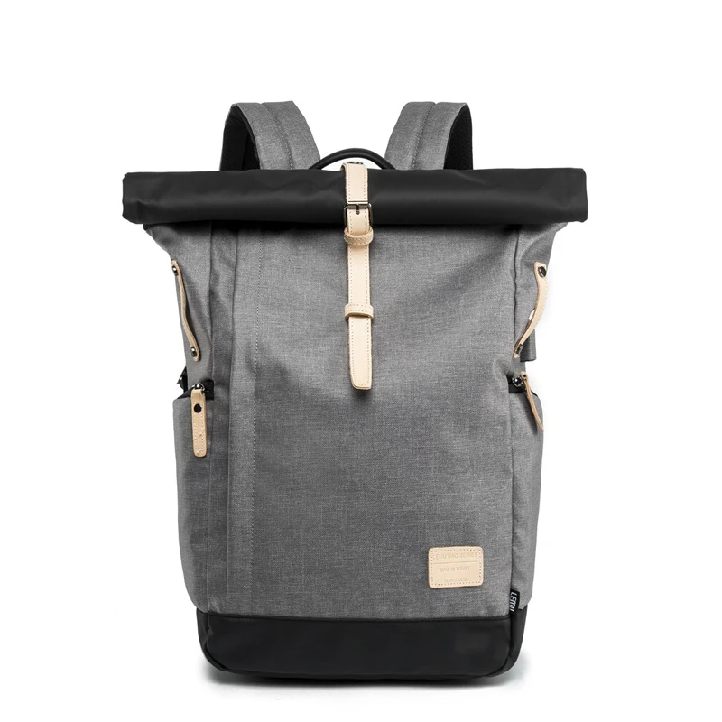 Большая вместительная сумка для ноутбука 15,6 дюймов, мужские рюкзаки с зарядкой через usb, 15,6 дюймов, сумка для ноутбука, черные школьные сумки для мужчин, Mochila Masculina - Цвет: Grey