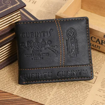 

Fashion Men Wallets Luxury Brand Famous Leather Card Cash Receipt Holder Organizer Bifold Short Wallet Purse with Zipper