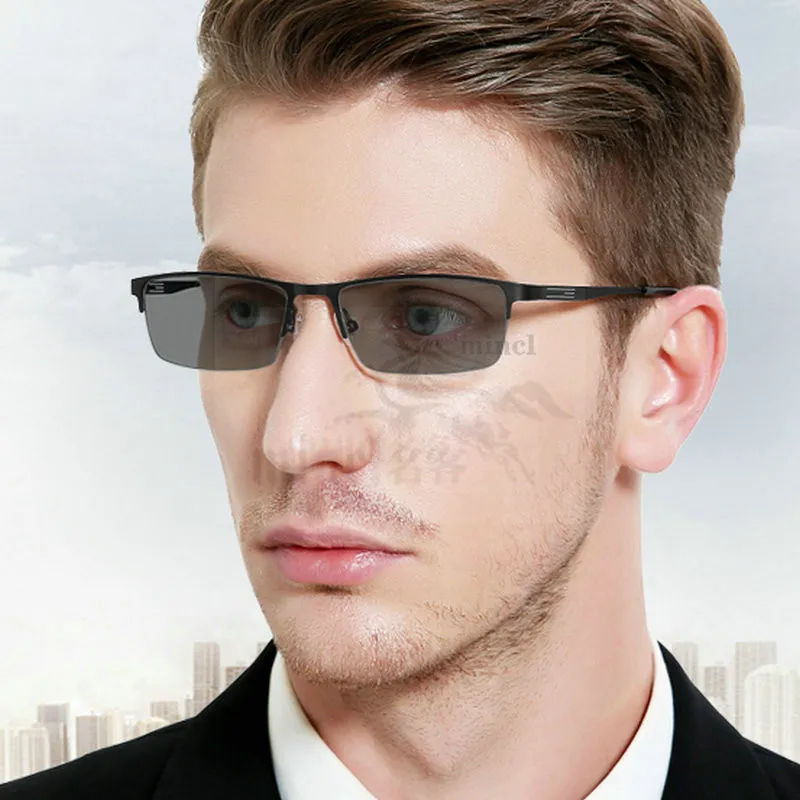 

fashion Square frame progressive multifocal photochromic reading glasses for both men and women diopter reading glasses FML