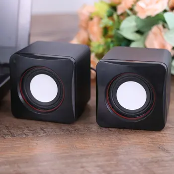 

Mini wired computer mobile phone speaker portable bass wired small speaker