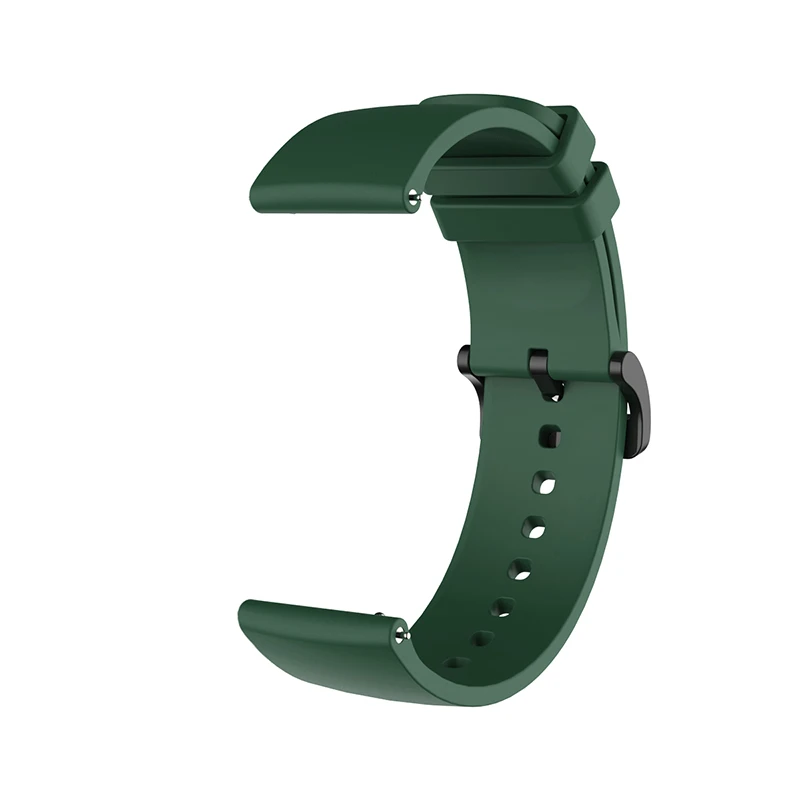Dark green Силиконовый ремешок на запястье для Xiao mi Hua mi Amazfit GTR 42 мм GTS аксессуары для браслетов на My Xio mi Смарт-часы ремешок кожаные ремни - Цвет: Dark green