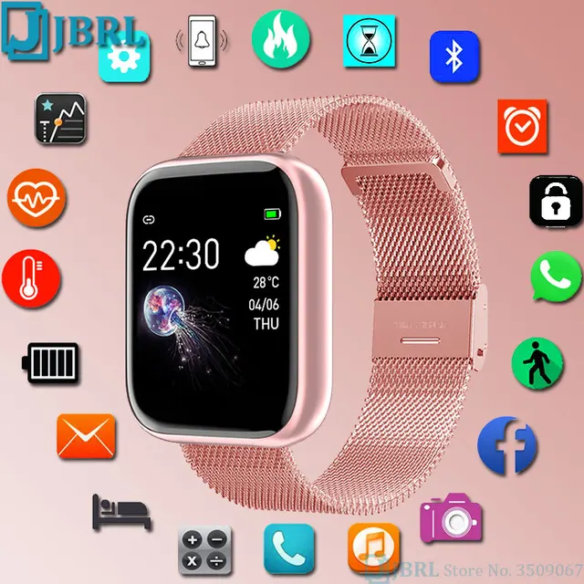 2021 New Smartwatch Women Men Bluetooth Waterproof Smart Watch For Android IOS Electronic Clock Fitness Tracker Full Touch Hours 1