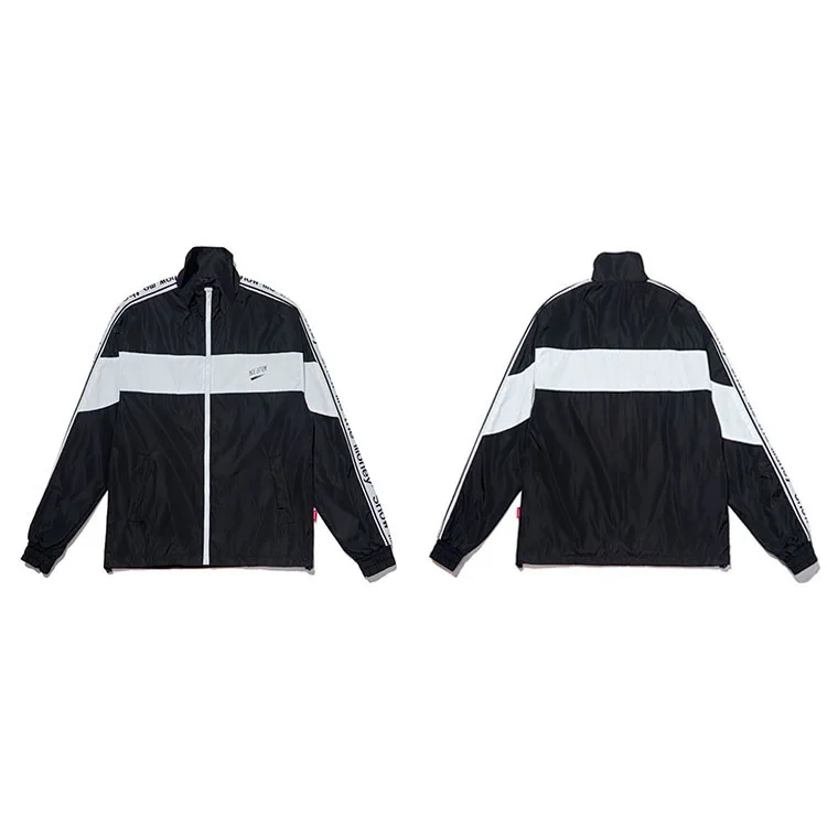 D211730 Black Thin Мужская ветровка на молнии, куртка, пальто в стиле хип-хоп, винтажная, цветная, в стиле пэчворк, ретро, спортивная куртка, уличная, повседневная,, Осень-зима - Цвет: D211730 Black Thin