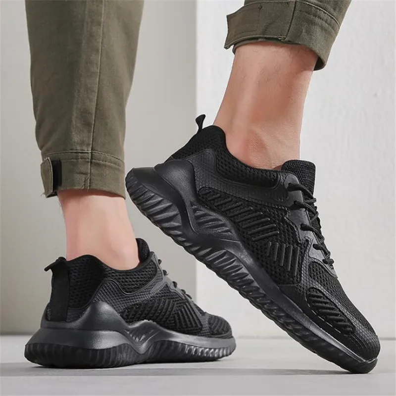 style 2 Black Легкая рабочая обувь со стальным носком; Мужская Уличная обувь с защитой от проколов; непромокаемая безопасная обувь; Модные дышащие кроссовки; мужские кроссовки - Цвет: style 2 Black