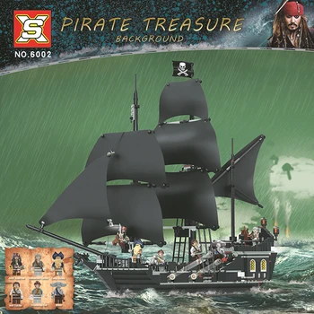 

Pirates of the Caribbean Ship the Black Pearl Set Building Blocks Bricks Compatible lepinglys 4184 Kids Christmas Toys Gifts