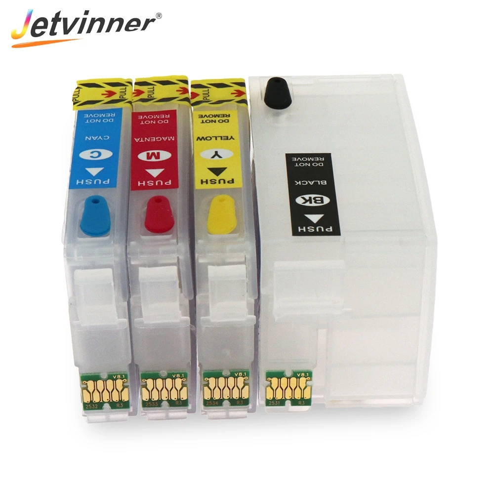 Cartucho de Tinta Recarregável para Epson Impressoras com Chips Arc T2711 27xl Workforce Wf7110 Wf7610 Wf7620 Wf3620 Wf3820 3640d 7110dtw - Imagem 2