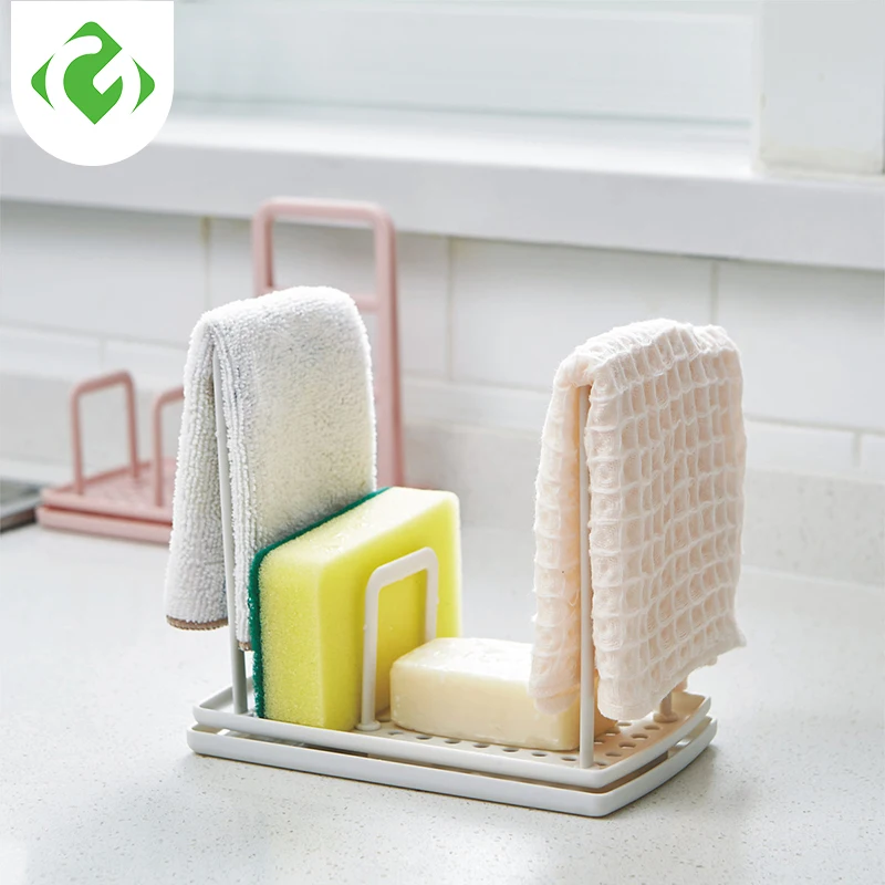 GUANYAO Dish Cloths Drain Rack Clean Sponge Holder Rag Storage