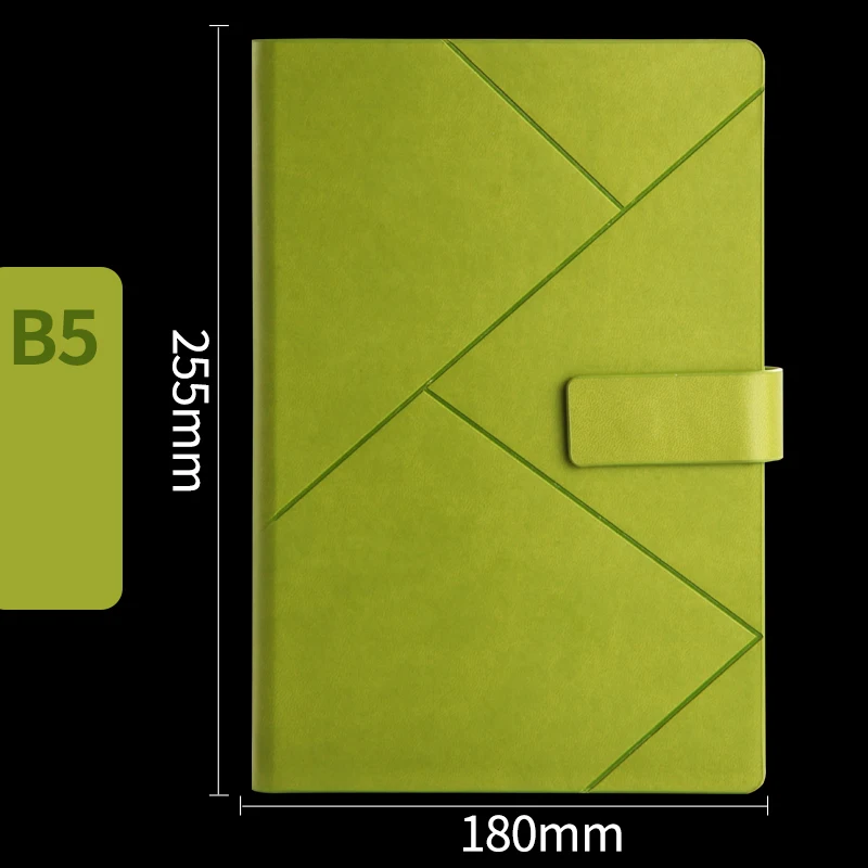 B5 green RuiZe кожаный офисный блокнот A5 B5 Твердая Обложка Блокнот бизнес-блокнот планировщик креативный канцелярский блокнот - Цвет: B5 green