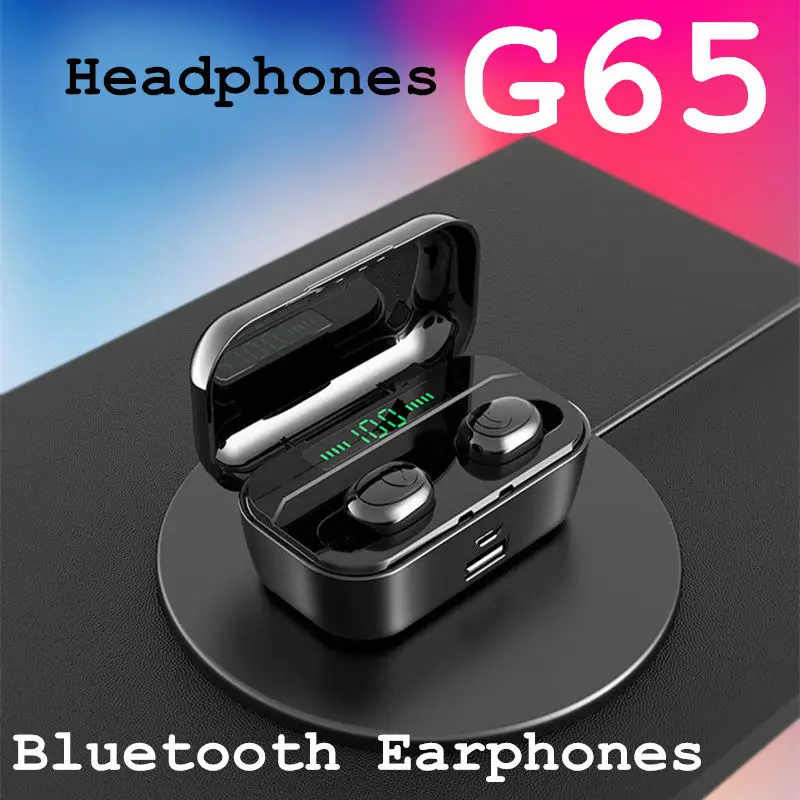 

New wireless headphones G65 tws Bluetooth 5.0 HIFI Mini sports running headphones Available for iOS and Android smartphones