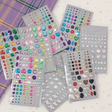 

3D Crystal Diamond Laser Sticker Girl Beautiful Sticker Toys For Children On Scrapbook Phone Laptop Gifts Cute Stationary