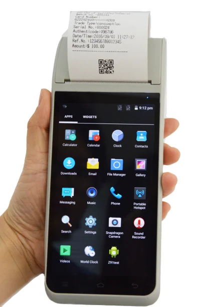 4G English version POS handheld payment terminal Contact IC+NFC+MSR printing Smart POS terminal