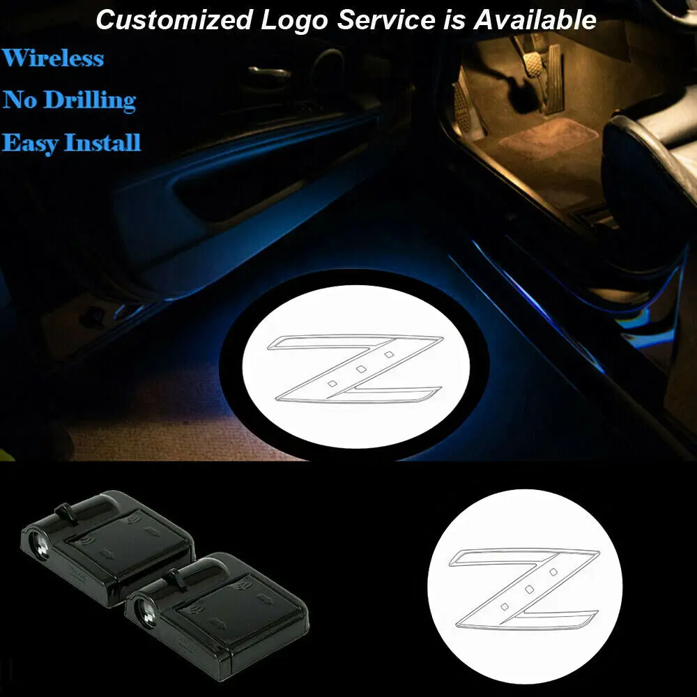 2 Wireless Ghost Shadow Projector Logo LED Light Courtesy Door Step for Chrysler