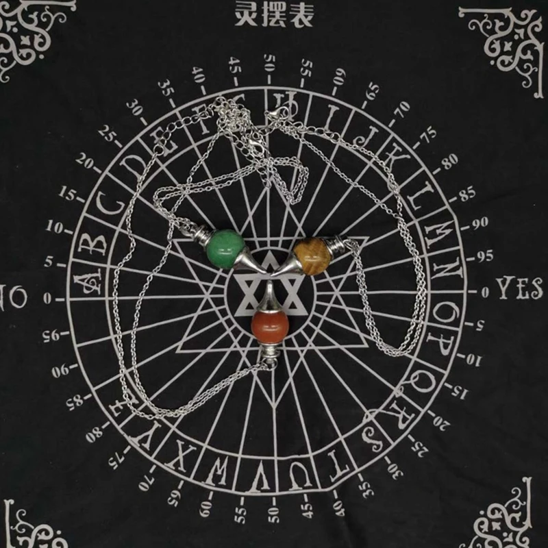 Brand New and High Quality 30x30cm Tablecloth Pendulum Magic Pentacle Runes Altar Table Cloth Divination Card Pad