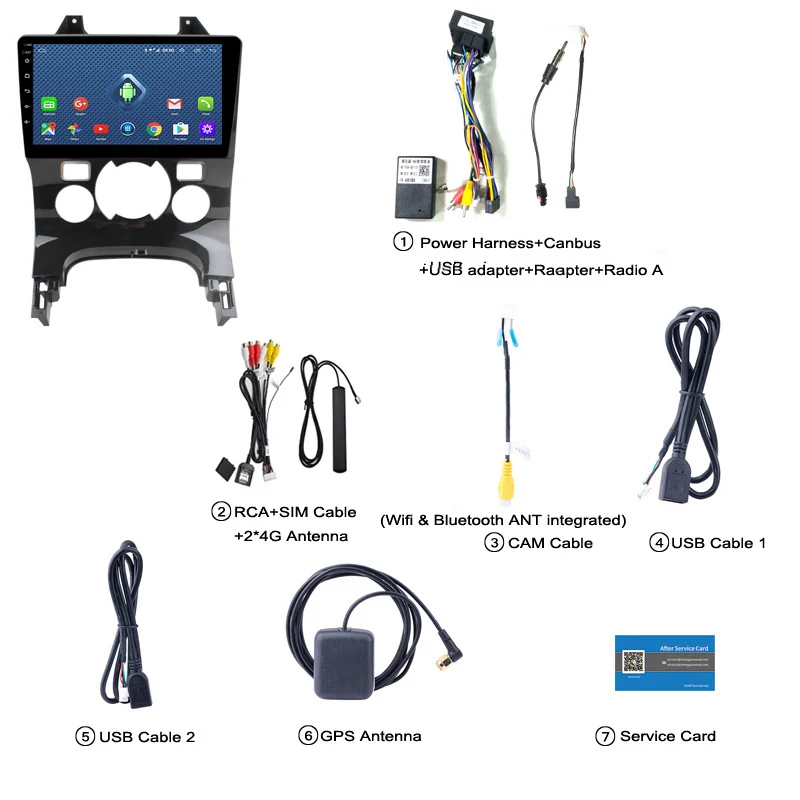 Top 4G Lte All Netcom Android 8.0 2.5D full touch Screen 9 inch Car GPS Navigation Multimedia For peugeot 3008  2009-2012 3