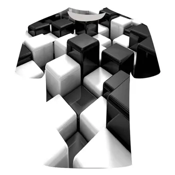 

2020 new summer casual men's T-shirt 3D lattice Harajuku tops three-dimensional spiral T-shirt O-neck shirt plus size streetwear