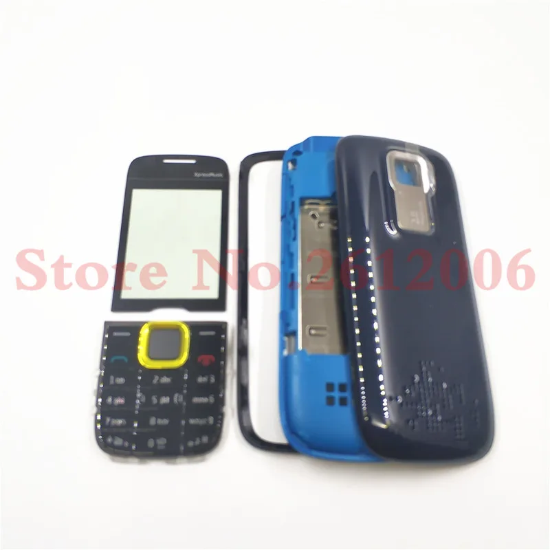 Полный Корпус для Nokia 5130 Передняя Лицевая панель рамка чехол+ задняя крышка Крышка батарейного отсека+ английская клавиатура+ логотип