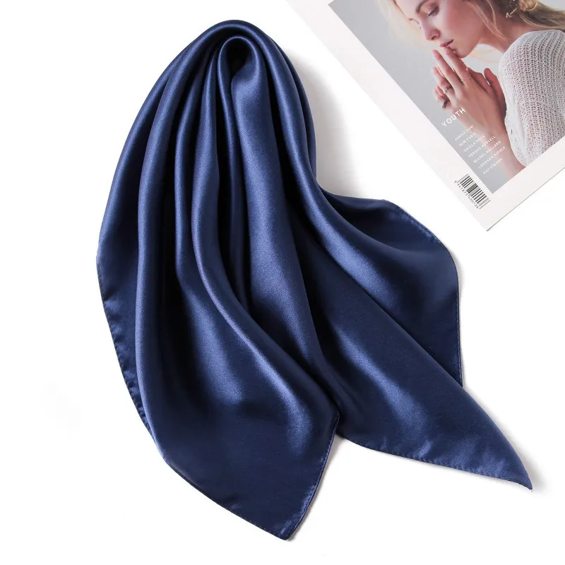 

Silk Scarf 1pc Silk Square 100% Mulberry Silk Women Scarf Solid Color Fashion Comfortable Suit for Spring Autumn Winter